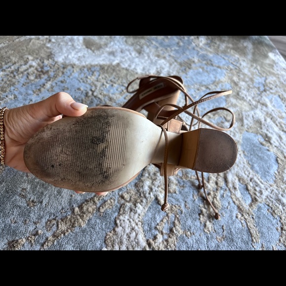 Steve Madden Serrina Platform Chunky Heel size 9.5 in Nude Suade - Picture 3 of 8